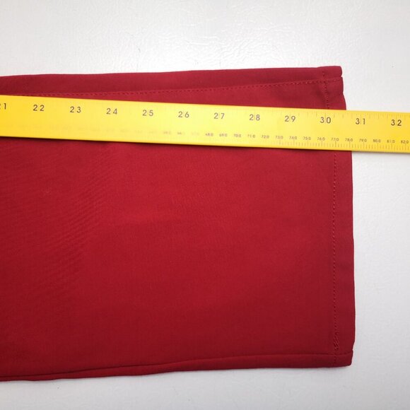 Santana Ladies Size 14 Red Straight Leg Button & Zipper Closure Pants - Picture 13 of 13